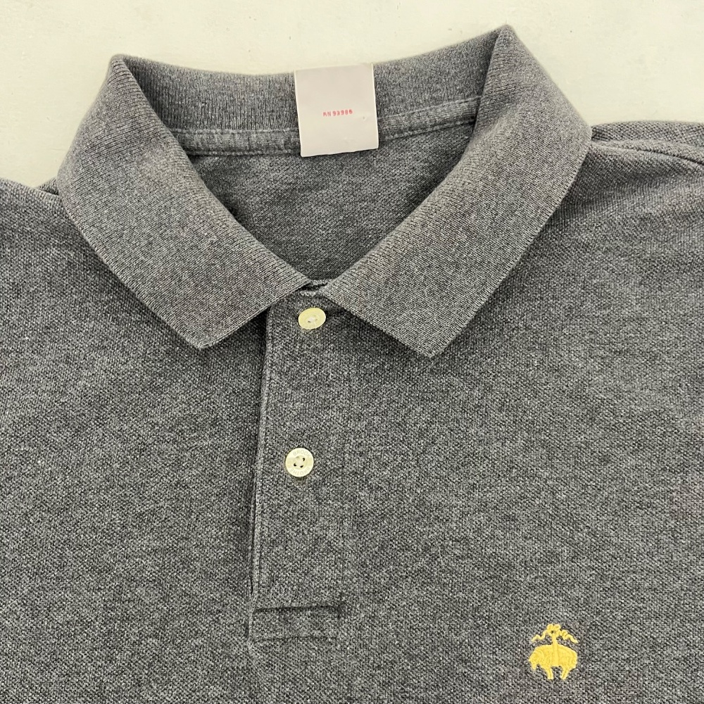 Brooks Brothers 346 Mens Size L Polo Shirt Gray Performance Golf Original Fit - Picture 2 of 10